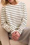 L/S CREW NECK TOP W/BUTTONS-MoonStone