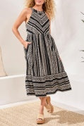 HALTER DRESS-BLACK