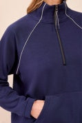 L/S RAGLAN POP OVER W/ZIPPER-JetBlue
