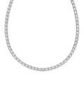 BELLA TENNIS NECKLACE SILVER WHITE CZ