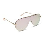 Diff-Imani-Gold Cherry Blossom Mirror Sunglasses