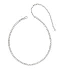 BELLA TENNIS NECKLACE SILVER WHITE CZ