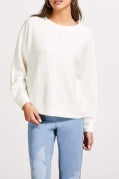 CREW NK DOLMAN SLV TOP-EGGSHELL