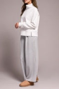 L/S FUNNEL NECK TOP-H FROSTGREY