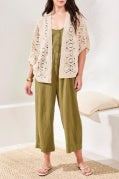 CROCHET CARDIGAN-NATURAL