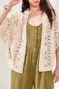 CROCHET CARDIGAN-NATURAL