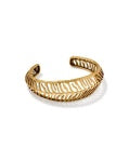 TIGER STRIPED MIKKI CUFF BRACELET VINTAGE GOLD-S/M