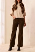 FLY FRT 5 PKT PANT W/ EMBOSSED FABRIC-Dk Basil