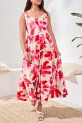 SLVLESS DRESS W/LINING-CANVAS