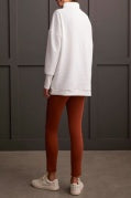 FUNNEL NECK TUNIC-EGGSHELL