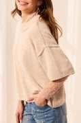 LOFTY ELBOW SLV CREW NK SWEATER-H Pashmina