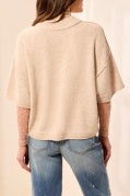 LOFTY ELBOW SLV CREW NK SWEATER-H Pashmina