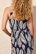 Slvless High Low Dress-Indigo