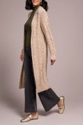 LONG SWEATER CARDIGAN -M Oatmeal