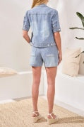 ELBOW SLEEVE DENIM JACKET-SEAPORT