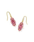 LINDY RAE LEE DROP EARRINGS GOLD PINK CRYSTAL