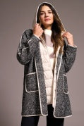 L/S COAT W/FOOLER HOOD-H CHARCOAL