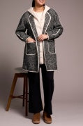 L/S COAT W/FOOLER HOOD-H CHARCOAL