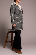 L/S COAT W/FOOLER HOOD-H CHARCOAL
