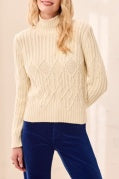 MOCK NECK SWTR W/ SPECIAL WASH-AntiqueWhite