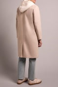 TRENCH COAT W FOOLER HOODIE-OATMEAL