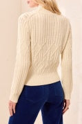 MOCK NECK SWTR W/ SPECIAL WASH-AntiqueWhite