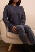 L/S CREW NK SWEATER-Sapphire