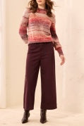 Comfort Stretch High Rise Palazzo Pants-Fudge