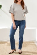 Petite Eco Friendly Sophia Curvy Straight Leg Jeans-DkVintage