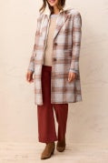CAR COAT W REMOVABLE HOOD FOOLER-Cream