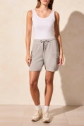 Techno Lux Pull-On Cargo Shorts-Lt Grey Mix