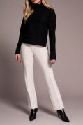 TURTLENECK HIGH LOW SWEATER W/ SIDE SLITS-BLACK