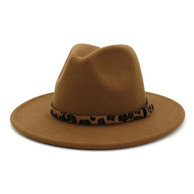 Leopard Band Panama Hat