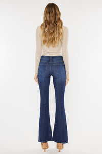 Kan Can Petite Mid Rise Flare Jeans