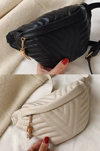 Trendy Quilted Crossbody Bag