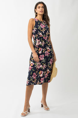 Navy Floral Dress