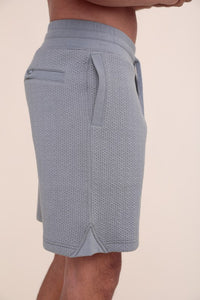 Men-Quilted Shorts-Moon Mist