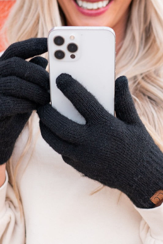 Heather Black Gloves
