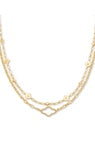 ABBIE MULTI STRAND NECKLACE GOLD METAL