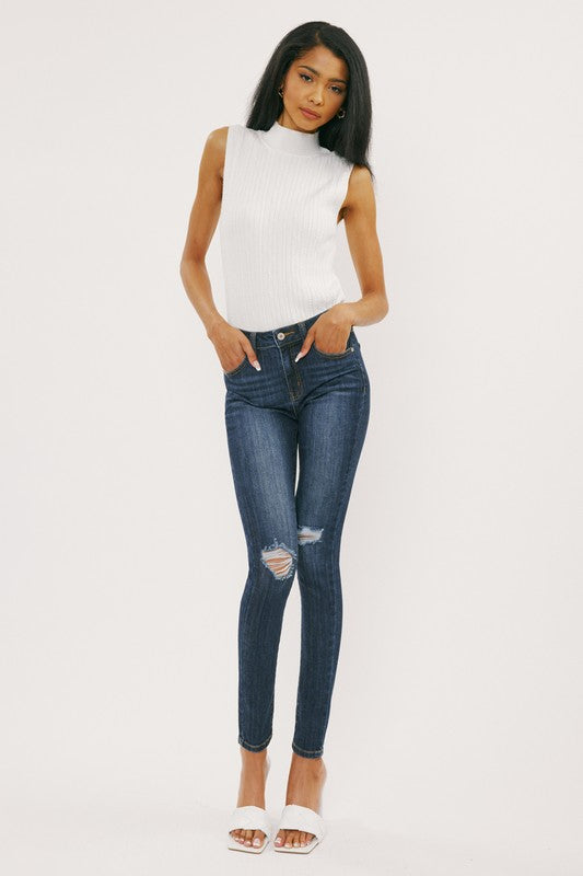 Kan Can Mid Rise Super Skinny Jeans