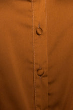 Satin Button Down Blouse-Camel