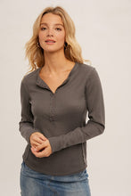 Charcoal Henley