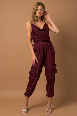 Eggplant Jogger Jumpsuit