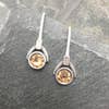 Silver Swarovski Crystal Cabochon Lt. Colorado Earring