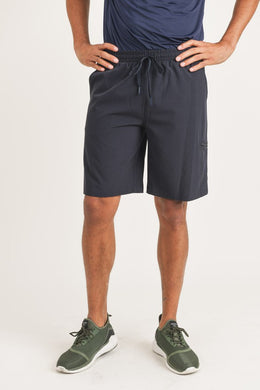 MEN-Active Drawstring Shorts w/Zippered Pouch