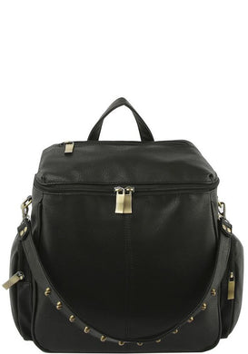 PLAIN ZIPPER HANDLE BACKPACK