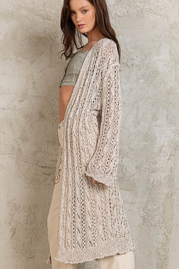 Oatmeal Long Cardigan