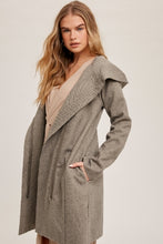 Grey Zip Up Hoodie Soft Coat