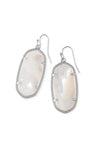 ELLE DROP EARRINGS RHODIUM IVORY MOTHER OF PEARL
