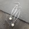 Long Silver Marquise w/Pearl